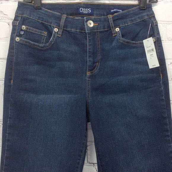 Ralph Lauren Chaps Jeans Women's Size 8/29 Mid Rise Crop Kick ‘Verona’ Dark Wash - Picture 3 of 10